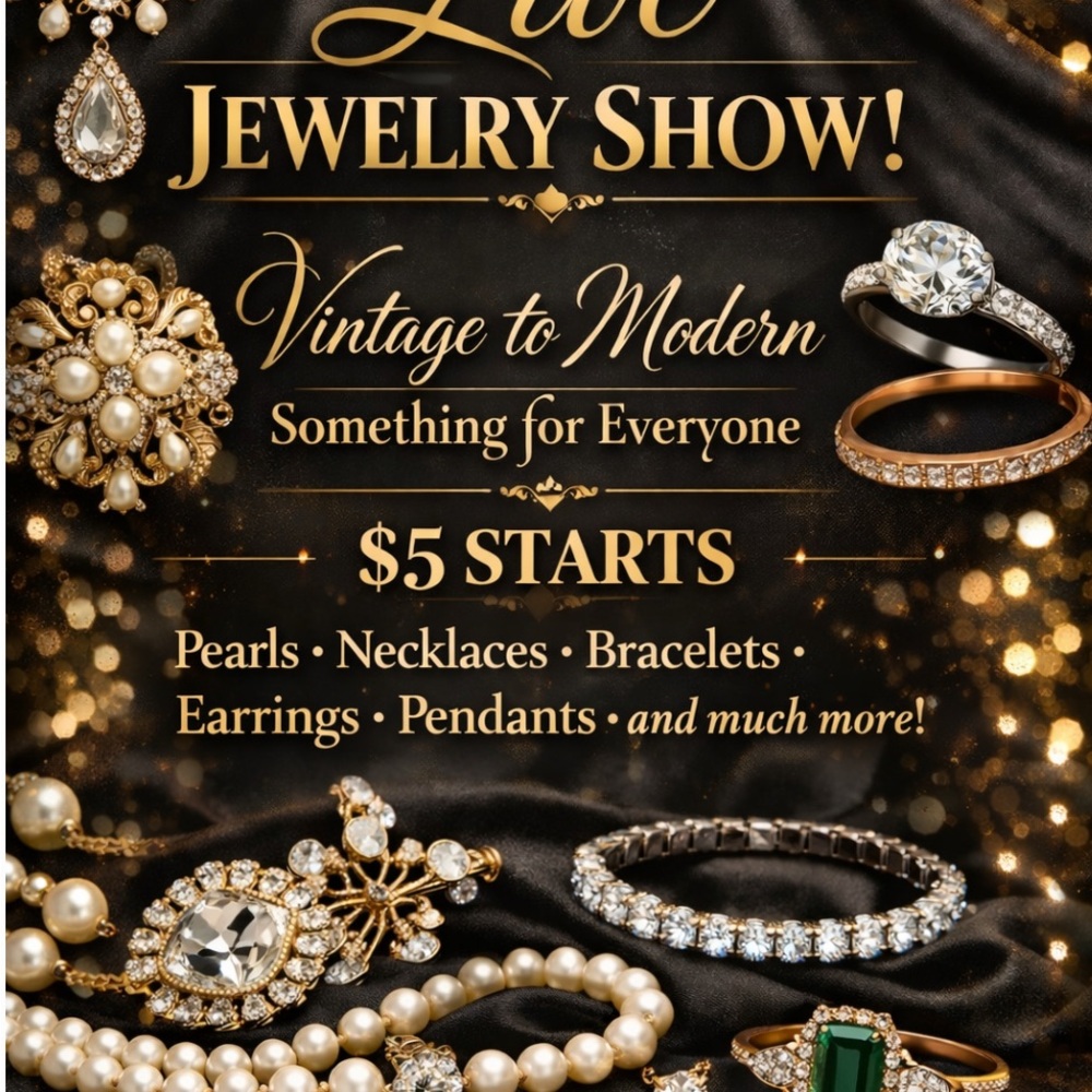 Jewelry live show- $5 starts and up